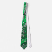 Groen PCB-printplaatontwerp voor IT-professionals Stropdas (Voorkant)
