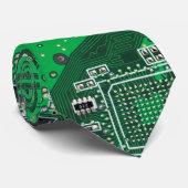 Groen PCB-printplaatontwerp voor IT-professionals Stropdas (Opgerold)
