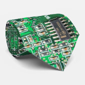 Groen PCB-printplaatontwerp voor IT-professionals Stropdas (Opgerold)