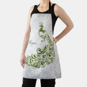Groen Peacock - Gepersonaliseerd All-Over Print Sc Schort (Insitu)