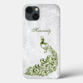 Groen Peacock Persoonlijk iPhone X hoesje (Achterkant)