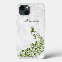 Groen Peacock Persoonlijk iPhone X hoesje