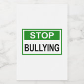 Groen pendelteken stoppen voedselcontainer etiket (Enkel label)