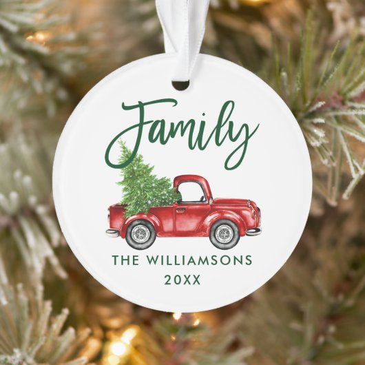 Groen penseel Manuscript Familie  Rood Vracht Ornament (Boom)