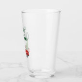 Groen penseel Manuscript  Red Truck Kerstmis Glas (Links)