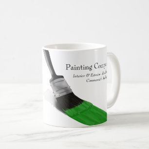 Groen penseel van de Dienst van de Schilder van de Koffiemok