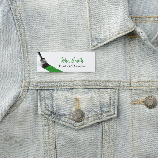 Groen penseel van de Dienst van de Schilder van de Naamplaatje (In situ)