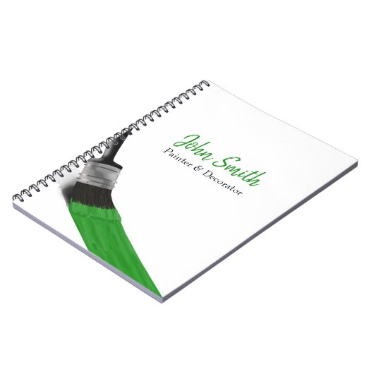 Groen penseel van de Dienst van de Schilder van de Notitieboek (Linkerzijde)