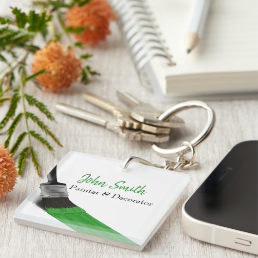 Groen penseel van de Dienst van de Schilder van de Sleutelhanger (Voorkant Rechts)