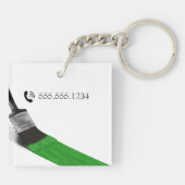 Groen penseel van de Dienst van de Schilder van de Sleutelhanger (Achterkant)
