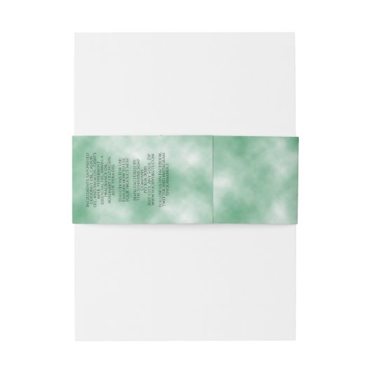Groen perkament papier stijl zeep buik band uitnodigingen wikkel (Achterkant Voorbeeld)