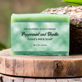 Groen perkament papier stijl zeep buik band uitnodigingen wikkel