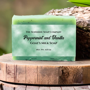 Groen perkament papier stijl zeep buik band uitnodigingen wikkel