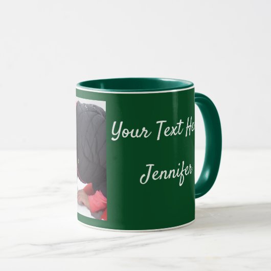 Groen personaliseer de Mok van de Coffee van het M (Voorkant rechts)