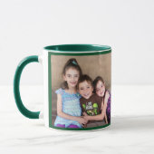 Groen personaliseer FOTO-TEMPLATE Gift Coffee Mok (Links)