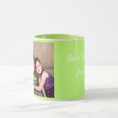 Groen personaliseer FOTO-TEMPLATE Gift Coffee-Mok Mok (Midden)