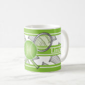 Groen personaliseren Tennis Koffiemok (Voorkant rechts)