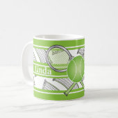 Groen personaliseren Tennis Koffiemok (Voorkant links)