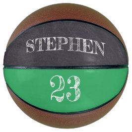 Groen persoonlijk naamnummer Chalkboard etsen Basketbal