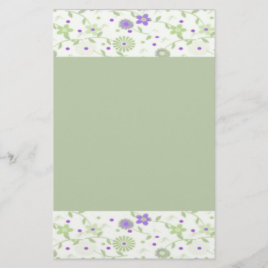 Groen Persoonlijk Stationery Briefpapier (Voorkant)