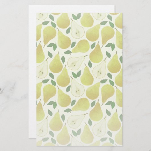 Groen perspatroon briefpapier (Voorkant / Achterkant)