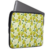 Groen perspatroon laptop sleeve (Voorkant Rechts)