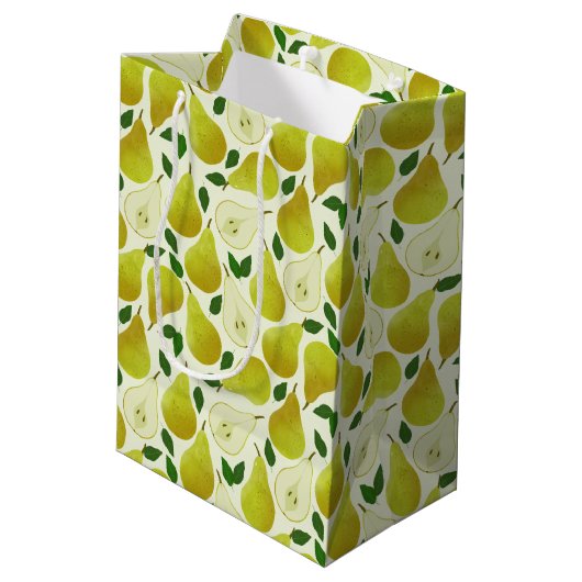 Groen perspatroon medium cadeauzakje (Achterkant Gekanteld)