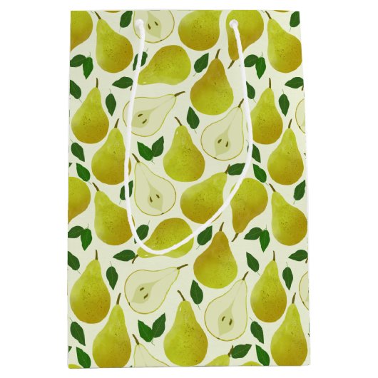 Groen perspatroon medium cadeauzakje (Voorkant)