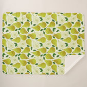 Groen perspatroon sherpa deken (Voorkant (horizontaal))