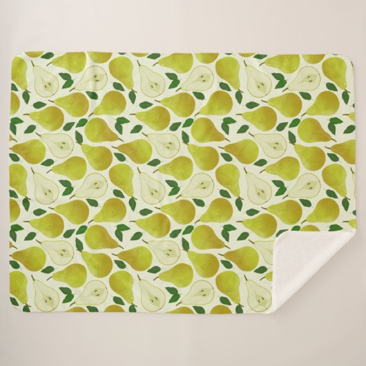 Groen perspatroon sherpa deken (Voorkant (horizontaal))