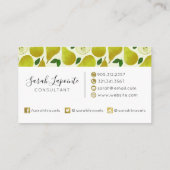 Groen perspatroon visitekaartje (Achterkant)