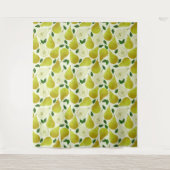 Groen perspatroon wandkleed (Voorkant)