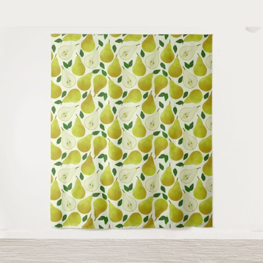 Groen perspatroon wandkleed (Voorkant)