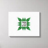 Groen pervormig diamantpatroon canvas afdruk (Voorkant)