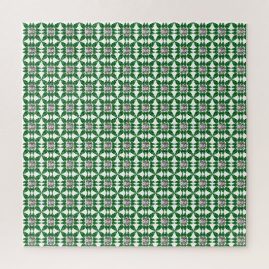 Groen pervormig diamantpatroon legpuzzel (Verticaal)