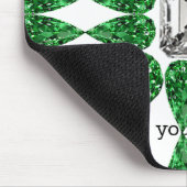 Groen pervormig diamantpatroon muismat (Hoek)