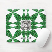 Groen pervormig diamantpatroon muismat (Met muis)