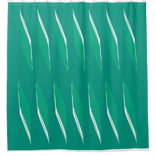 groen-perzisch Oerwoud geometrisch Douchegordijn (Voorkant)