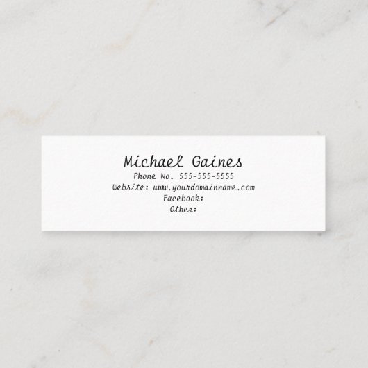 Groen Pet - Afstuderen naam invoegen Kaarten Mini Visitekaartje (Achterkant)