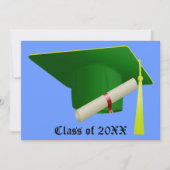 Groen Pet High School Afstuderen Kaart (Voorkant)
