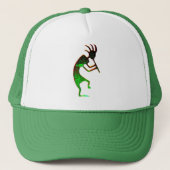 groen pet kokopelli (Voorkant)