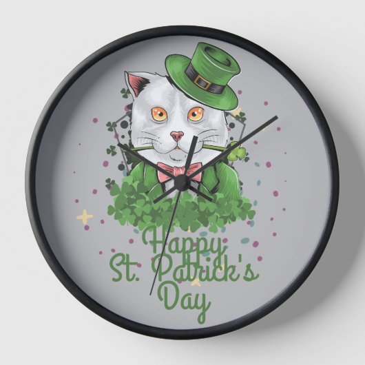 Groen pet met geluk Shamrock St. Patrick's Day (Voorkant)