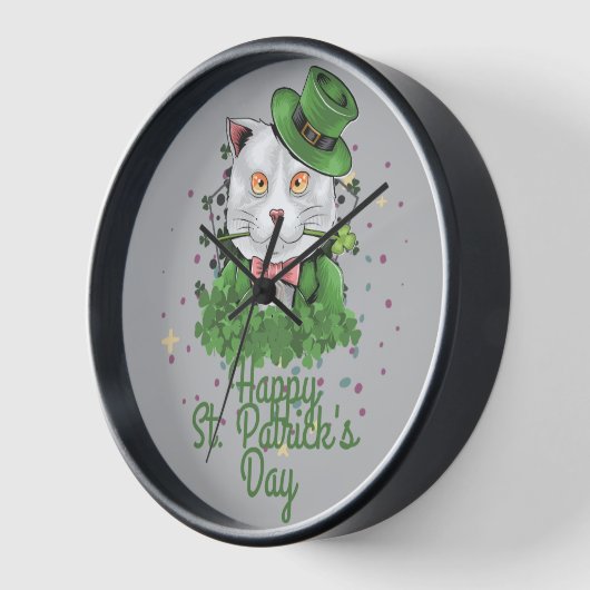 Groen pet met geluk Shamrock St. Patrick's Day (Hoek)