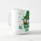 Groen pet met geluk Shamrock St. Patrick's Day Koffiemok (Voorkant links)