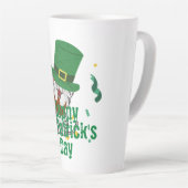 Groen pet met geluk Shamrock St. Patrick's Day Latte Mok (Rechterhoek)