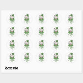 Groen pet met geluk Shamrock St. Patrick's Day Ronde Sticker (Vel)