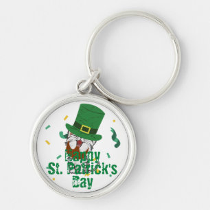 Groen pet met geluk Shamrock St. Patrick's Day Sleutelhanger