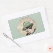  Groen Pet Rechthoekige Sticker (Envelop)