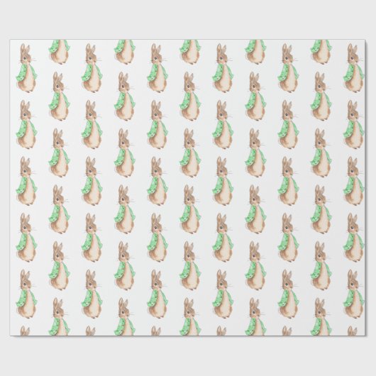 Groen Peter Konijn Baby shower Cadeaupapier (Vlak)
