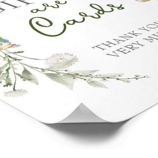 Groen Peter Konijn Wildflower geschenken en Kaarte Poster (Hoek)